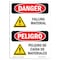 Signmission OSHA Sign, Falling Material Bilingual, 10in X 7in Rigid Plastic, 7" W, 10" H, Bilingual Spanish OS-DS-P-710-VS-1231 - alternate 1
